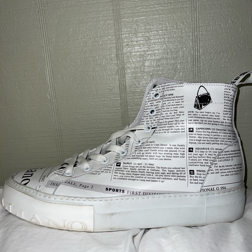 John Galliano high top sneakers